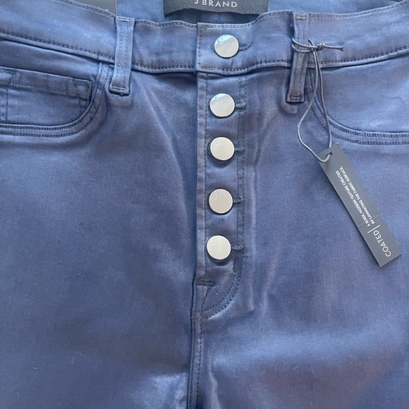 J BRAND Coated Dark Wash Skinny Jeans - Picture 3 of 5